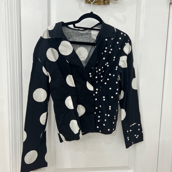 Topshop Polka Dots Blouse - Picture 1 of 5